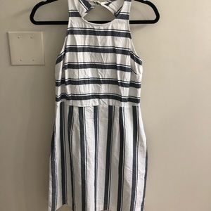 Nautical style sleeveless dress